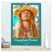 Cover-Bild zum Titel 'Ungezähmte Freiheit. Coole Jungs im Boho-Stil (hochwertiger Premium Wandkalender 2026 DIN A2 hoch), Kunstdruck in Hochglanz' von 'Rose Hurley'