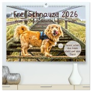 Cover-Bild zum Titel 'Frei Schnauze 2026. Was Hunde am liebsten sagen würden (hochwertiger Premium Wandkalender 2026 DIN A2 quer), Kunstdruck in Hochglanz' von 'Steffani Lehmann (Hrsg.'