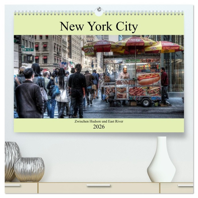 New York City - Zwischen Hudson und East River (hochwertiger Premium Wandkalender 2026 DIN A2 quer), Kunstdruck in Hochglanz - Peter Härlein