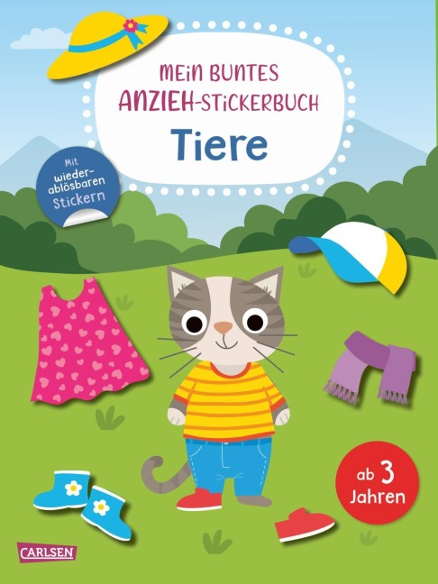 Mein buntes Anzieh-Stickerbuch: Tiere - 
