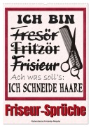 Cover-Bild zum Titel 'Friseur-Sprüche (Wandkalender 2026 DIN A2 hoch), CALVENDO Monatskalender' von 'Sabine Löwer'