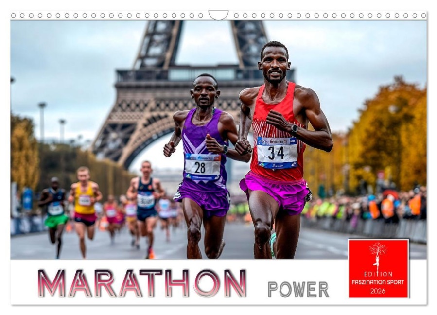 Marathon Power (Wandkalender 2026 DIN A3 quer), CALVENDO Monatskalender - Peter Roder