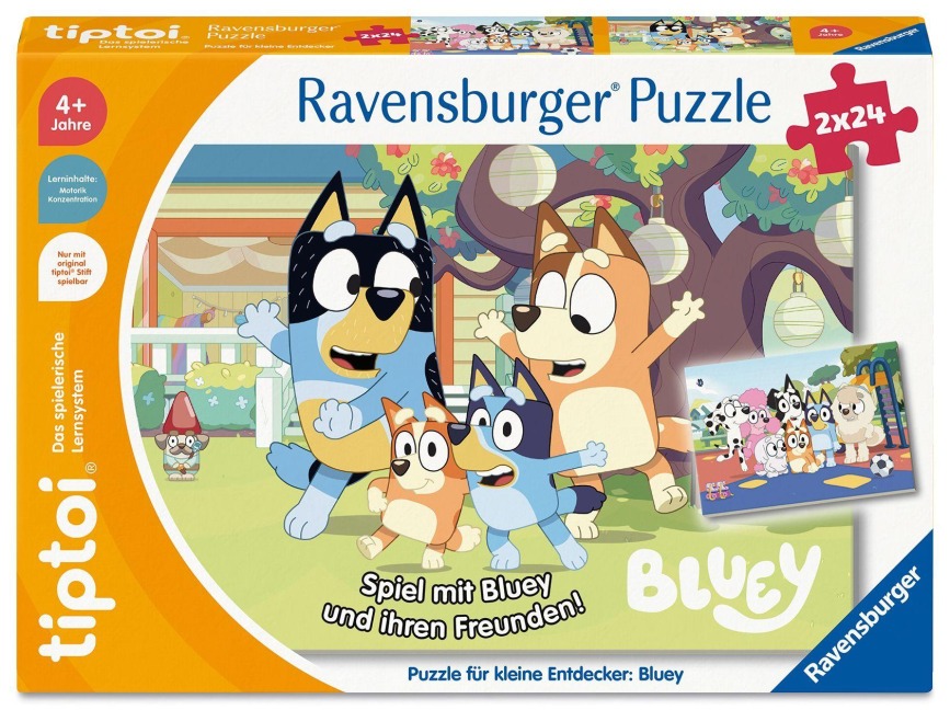 tiptoi® Puzzle für kleine Entdecker: Bluey - 2x24 Teile - 