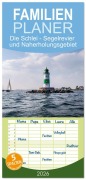 Cover-Bild zum Titel 'Familienplaner 2026 - Die Schlei - Segelrevier und Naherholungsgebiet mit 5 Spalten (Wandkalender, 21 x 45 cm) CALVENDO' von 'Ralph Kerpa'