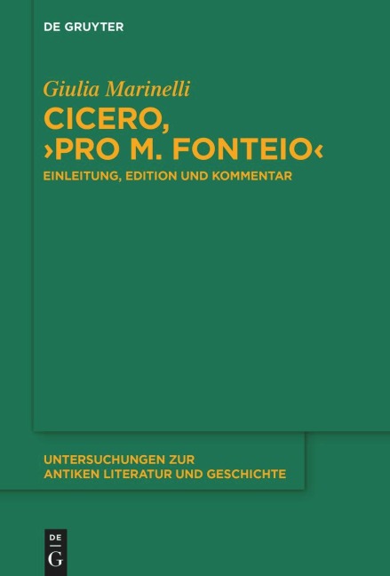 Cicero, >Pro M. Fonteio< - Giulia Marinelli