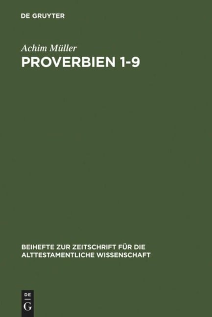 Proverbien 1-9 - Achim Müller