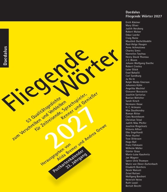 Fliegende Wörter 2027.Postkartenkalender - 