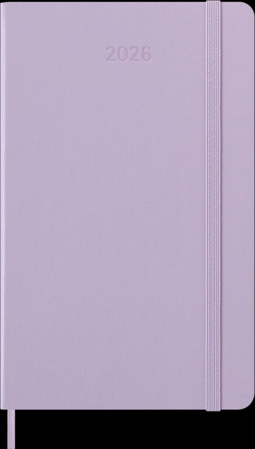 Moleskine 12 Monate Tageskalender 2026, Large/A5, 1 Tag = 1 Seite, fester Einband, Flieder - 