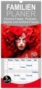 Cover-Bild zum Titel 'Familienplaner 2027 - Femme Fatale. Portraits. Starke und schöne Frauen mit 5 Spalten (Wandkalender, 21 x 45 cm) CALVENDO' von 'Rose Hurley'