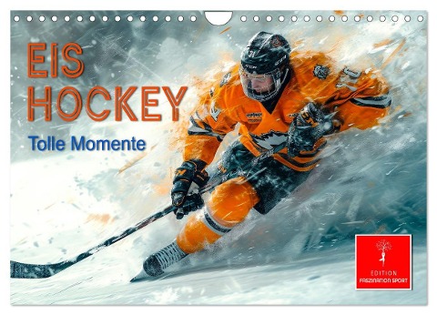 Eishockey - tolle Momente (Wandkalender 2025 DIN A4 quer), CALVENDO Monatskalender - Peter Roder