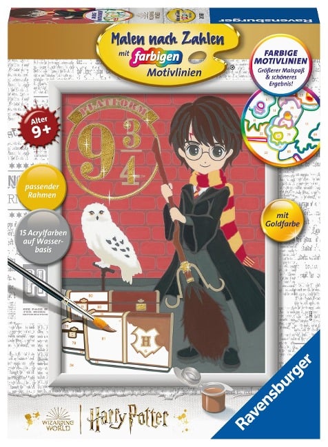 Ravensburger Malen nach Zahlen 20163 - Abfahrt nach Hogwarts - Kinder ab 9 Jahren - 