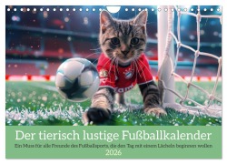 Cover-Bild zum Titel 'Der tierisch lustige Fußballkalender (Wandkalender 2026 DIN A4 quer), CALVENDO Monatskalender' von 'Peter Rübsamen'