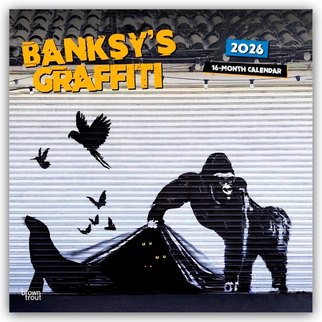 Banksy's Graffiti 2026 - 16-Monatskalender - Browntrout Publishers