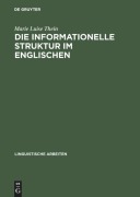 Cover-Bild zum Titel 'Die informationelle Struktur im Englischen' von 'Marie Luise Thein'