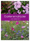 Garteneindrücke (Wandkalender 2025 DIN A2 hoch), CALVENDO Monatskalender - Manuela Falke