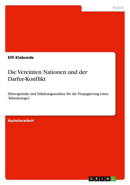 Die Vereinten Nationen und der Darfur-Konflikt - Elfi Klabunde