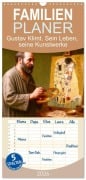 Cover-Bild zum Titel 'Familienplaner 2026 - Gustav Klimt. Sein Leben, seine Kunstwerke mit 5 Spalten (Wandkalender, 21 x 45 cm) CALVENDO' von 'Steffani Lehmann'