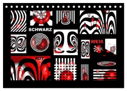 Cover-Bild zum Titel 'SCHWARZ, WEIß, ROT (Tischkalender 2026 DIN A5 quer), CALVENDO Monatskalender' von 'Claudia Burlager'