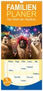 Cover-Bild zum Titel 'Familienplaner 2027 - Die Welt der Alpakas mit 5 Spalten (Wandkalender, 21 x 45 cm) CALVENDO' von 'Steffen Gierok-Latniak'