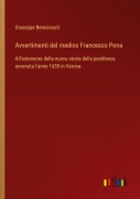 Cover-Bild zum Titel 'Avvertimenti del medico Francesco Pona' von 'Giuseppe Bennassuti'
