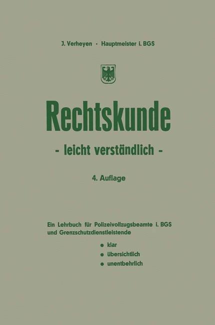 Rechtskunde - leicht verständlich - Josef Verheyen