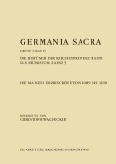 Cover-Bild zum Titel 'Die Bistümer der Kirchenprovinz Mainz. Das Erzbistum Mainz 3: Die Mainzer Erzbischöfe von 1089 bis 1200' von 'Christoph Waldecker'