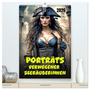 Cover-Bild zum Titel 'Porträts verwegener Seeräuberinnen (hochwertiger Premium Wandkalender 2026 DIN A2 hoch), Kunstdruck in Hochglanz' von 'Werner Braun'