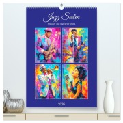 Cover-Bild zum Titel 'Jazz Seelen. Musiker im Takt der Farben (hochwertiger Premium Wandkalender 2026 DIN A2 hoch), Kunstdruck in Hochglanz' von 'Rose Hurley'