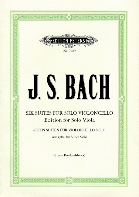 Suiten für Violoncello solo BWV 1007-1012 -Übertragung für Viola solo- - Johann Sebastian Bach