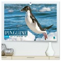 Pinguine: Gehupft wie gesprungen (hochwertiger Premium Wandkalender 2025 DIN A2 quer), Kunstdruck in Hochglanz - Calvendo Calvendo