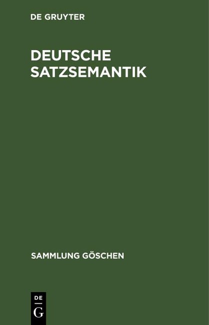 Deutsche Satzsemantik - 