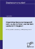 Körperliches Beanspruchungsprofil beim Laufen im Freien und auf dem Laufband im Vergleich - Thomas Dörr