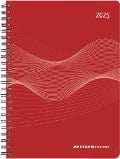 Wochenplaner PP-Einband rot 2025 - Büro-Kalender A5 - Cheftimer - red - Ringbindung - 1 Woche 2 Seiten - 128 Seiten - Zettler - 