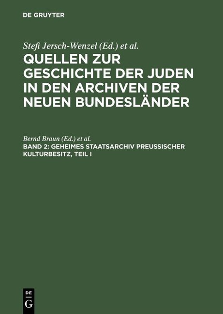Geheimes Staatsarchiv Preußischer Kulturbesitz, Teil I - 