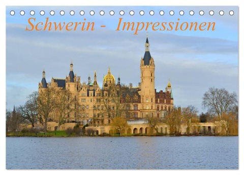 Schwerin - Impressionen (Tischkalender 2025 DIN A5 quer), CALVENDO Monatskalender - Reinalde Roick
