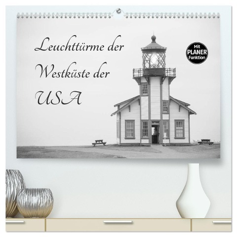 Leuchttürme der Westküste der USA (hochwertiger Premium Wandkalender 2025 DIN A2 quer), Kunstdruck in Hochglanz - Ralf Kaiser
