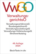 Cover-Bild zum Titel 'Verwaltungsgerichtsordnung, Verwaltungsverfahrensgesetz. VwGO' von ''