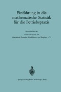 Cover-Bild zum Titel 'Einführung in die mathematische Statistik für die Betriebspraxis' von 'Günther Kraft, Heinz Zettler, Heinz Spitzer'