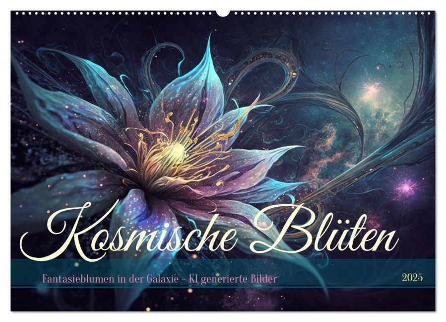 Kosmische Blüten (Wandkalender 2025 DIN A2 quer), CALVENDO Monatskalender - Cathrin Illgen