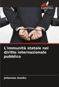 Cover-Bild zum Titel 'L'immunità statale nel diritto internazionale pubblico' von 'Johannes Uusiku'