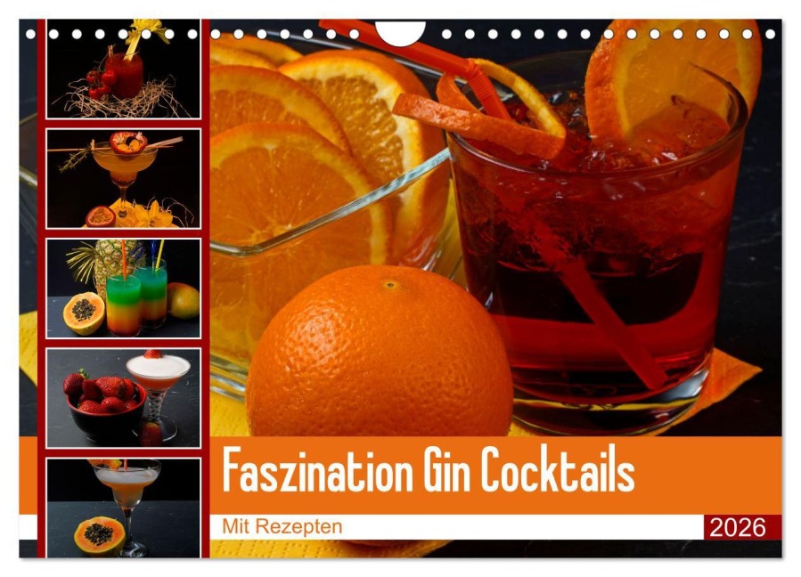 Faszination Gin Cocktails (Wandkalender 2026 DIN A4 quer), CALVENDO Monatskalender - Babetts Bildergalerie - Babett Paul