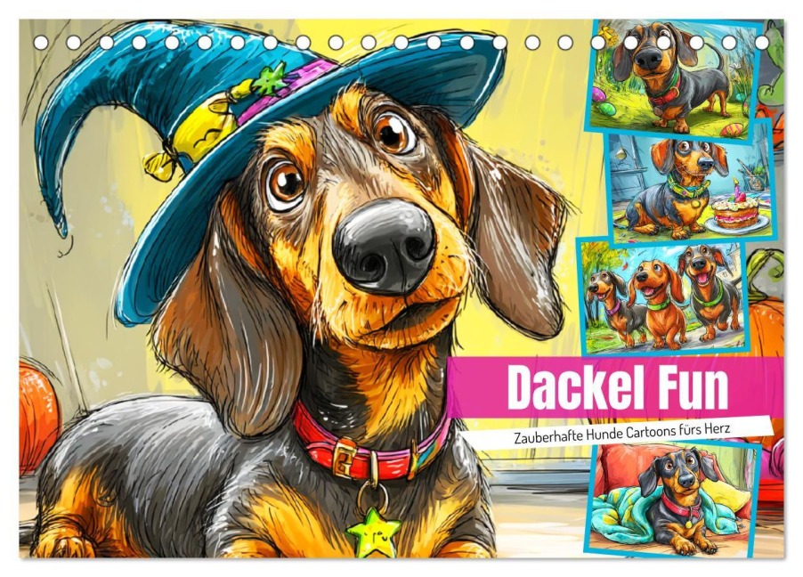 Dackel Fun. Zauberhafte Hunde Cartoons fürs Herz (Tischkalender 2026 DIN A5 quer), CALVENDO Monatskalender - Rose Hurley