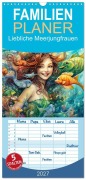 Cover-Bild zum Titel 'Familienplaner 2027 - Liebliche Meerjungfrauen mit 5 Spalten (Wandkalender, 21 x 45 cm) CALVENDO' von 'Sabine Löwer'