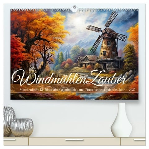 Windmühlenzauber (hochwertiger Premium Wandkalender 2025 DIN A2 quer), Kunstdruck in Hochglanz - Sabine Löwer