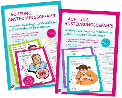 Paket: Achtung, Ansteckungsgefahr! - 24 verständliche Aushänge und Merkblätter zu übertragbaren Krankheiten - Ulrike Breckling