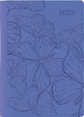 Ladytimer Mini Deluxe Lavender 2025 - Taschen-Kalender 8x11,5 cm - Tucson Einband - Motivprägung Spruch - Weekly - 144 Seiten - Alpha Edition - 
