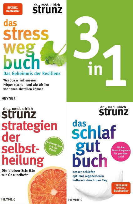 Selfcare-3in1-Bundle: Stress-weg-Buch, Schlaf-gut-Buch, Strategien der Selbstheilung - Ulrich Strunz
