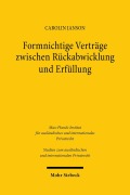 Cover-Bild zum Titel 'Formnichtige Verträge zwischen Rückabwicklung und Erfüllung' von 'Carolin Janson'