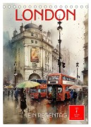 London - ein Regentag (Tischkalender 2026 DIN A5 hoch), CALVENDO Monatskalender - Peter Roder