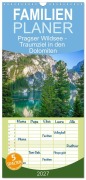 Cover-Bild zum Titel 'Familienplaner 2027 - Pragser Wildsee - Traumziel in den Dolomiten mit 5 Spalten (Wandkalender, 21 x 45 cm) CALVENDO' von 'Thomas Bugdoll'